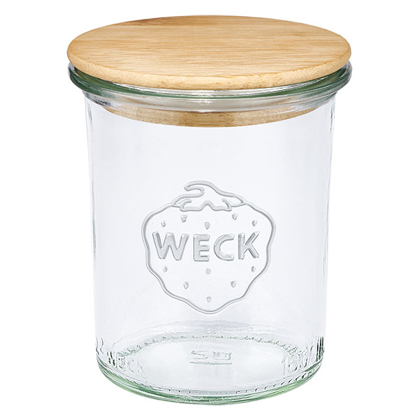 WECK Glas mit Holzdeckel
